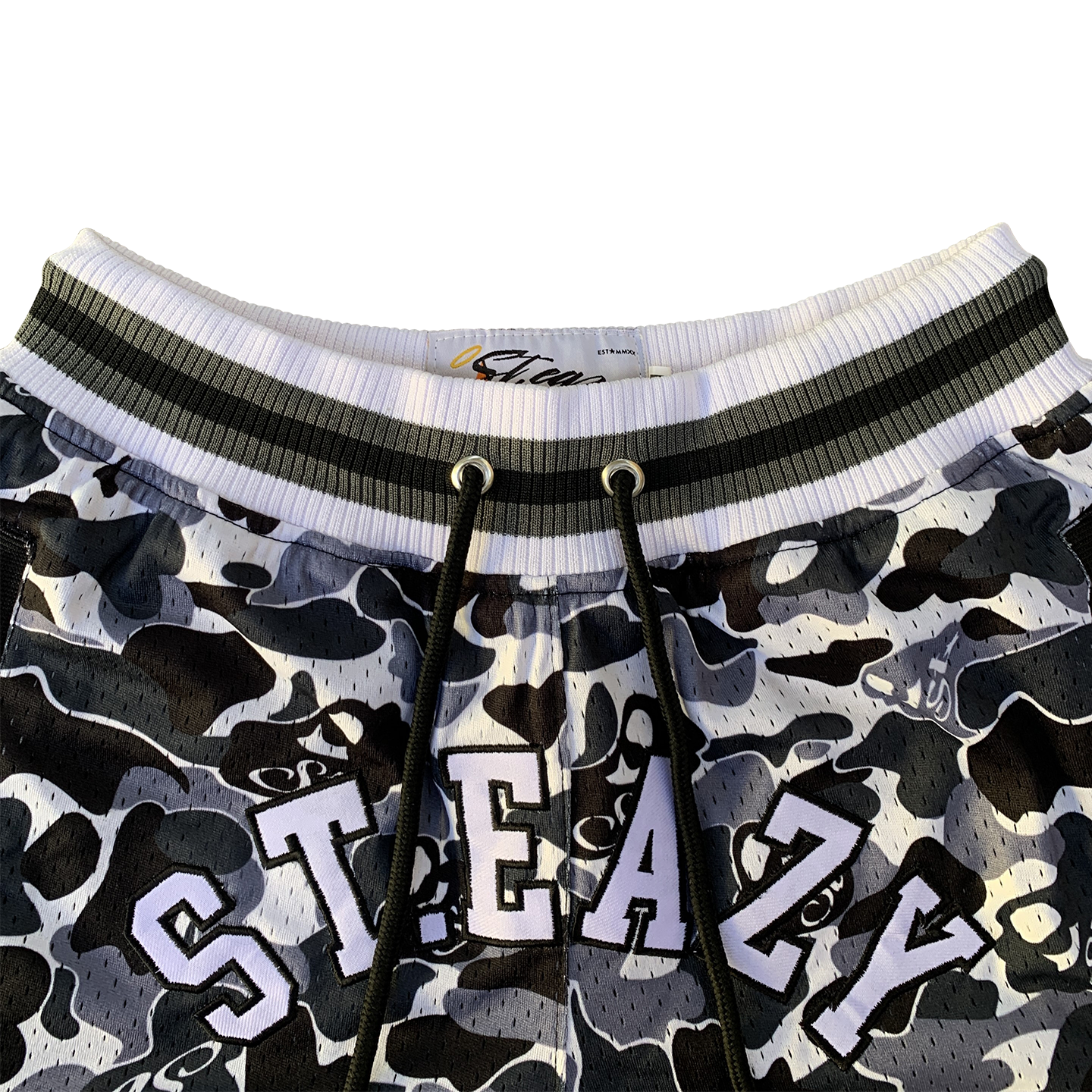 ST.EAZY BLACK CAMO SHORTS