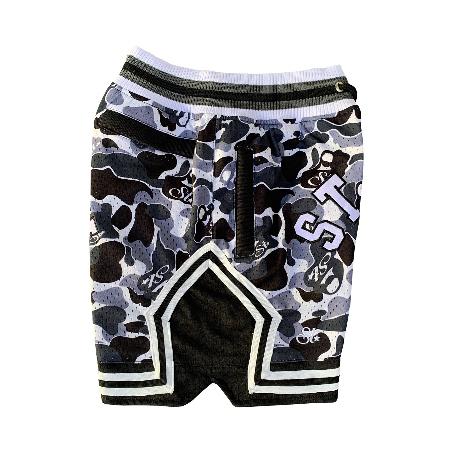 ST.EAZY BLACK CAMO SHORTS