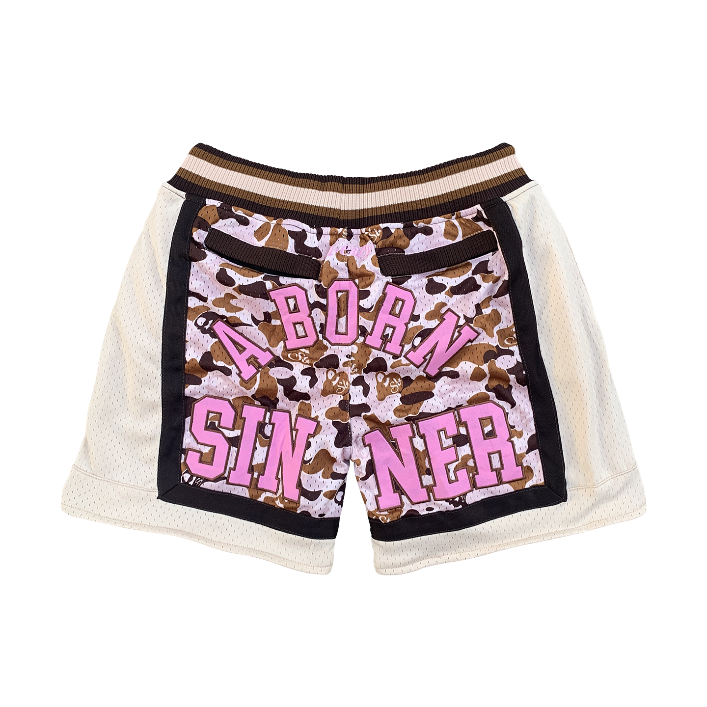 ST.EAZY PINK/BROWN CAMO SHORTS