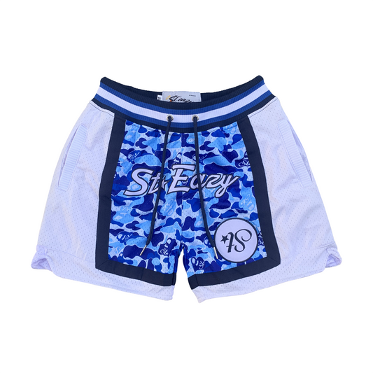 ST.EAZY BLUE CAMO SHORTS