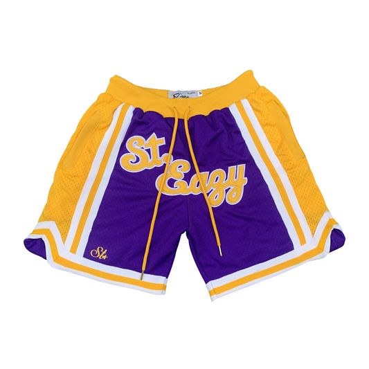 ST.EAZY PURPLE & GOLD SHORTS